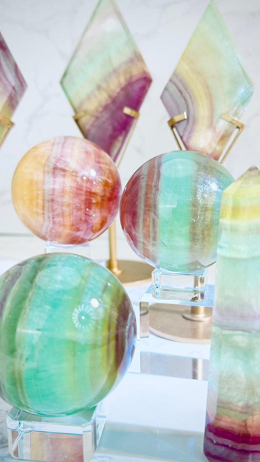Candy fluorite sphere