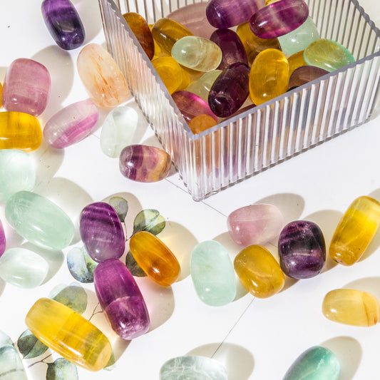Fluorite tumbled stones
