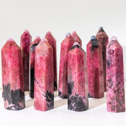 Rhodonite stone mini tower